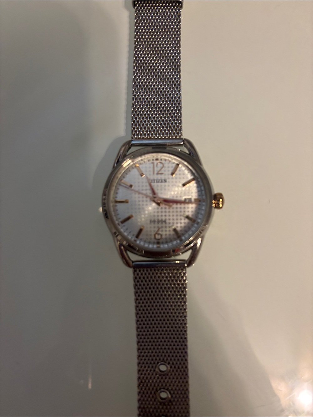 Citizen eco drive Mesh Bracelet Watch — Silver & Gold